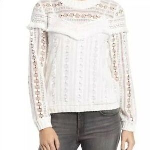 RO&DE white Crew Neck Sweater Top